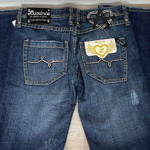NWT WOMEN'S LUXIRIE by LRG ROLLING HIGH BOOTCUT JEANS SIZE 28